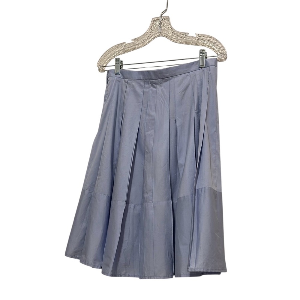 Ann Taylor size 4 woman Gray Midi A-Line Pleated Skirt